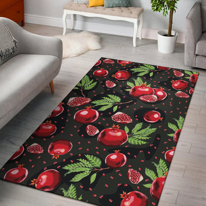 Pomegranate Pattern Print Design PG06 Area Rugs