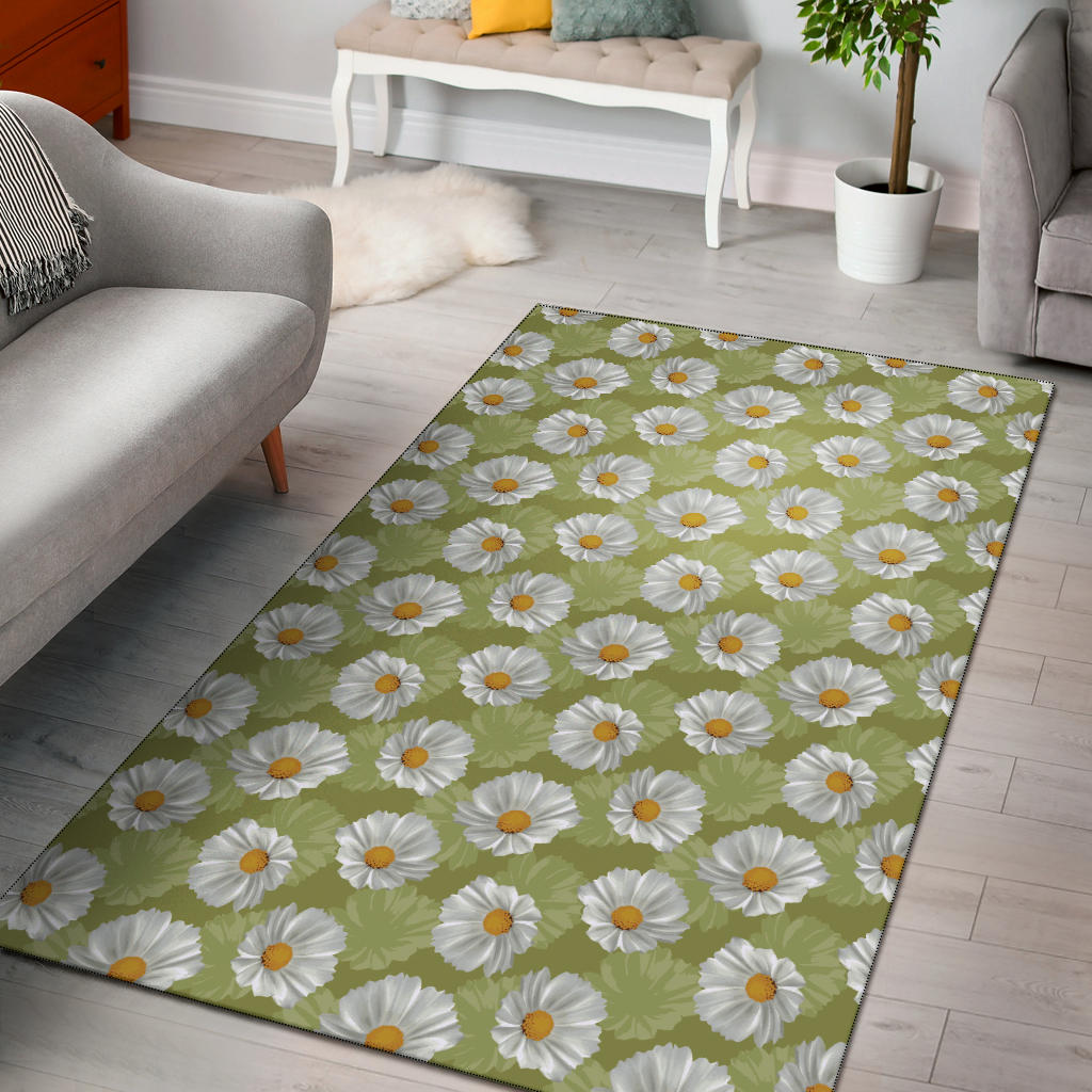 Daisy Pattern Print Design DS06 Area Rugs