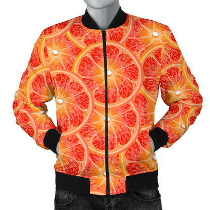Grapefruit Pattern Print Design GF06 Men Bomber Jacket