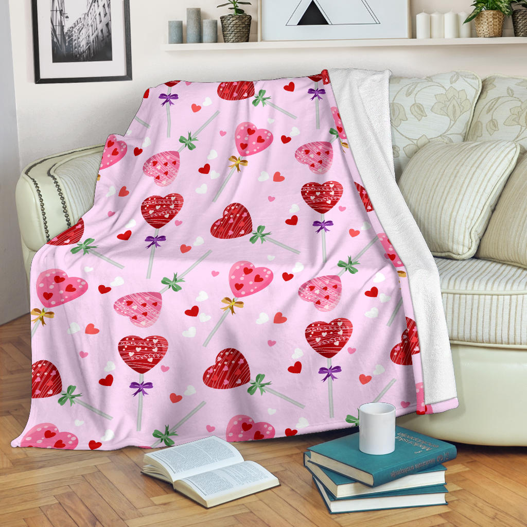 Lollipop Pattern Print Design LL07 Fleece Blanket