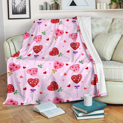 Lollipop Pattern Print Design LL07 Fleece Blanket