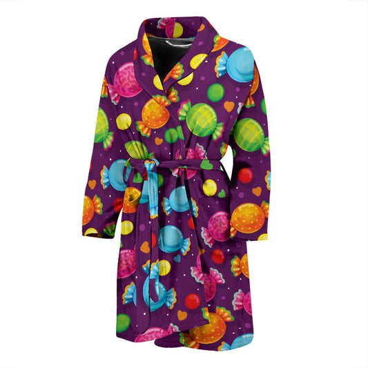 Candy Pattern Print Design CA05 Men Bathrobe