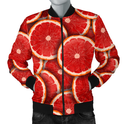Grapefruit Pattern Print Design GF05 Men Bomber Jacket