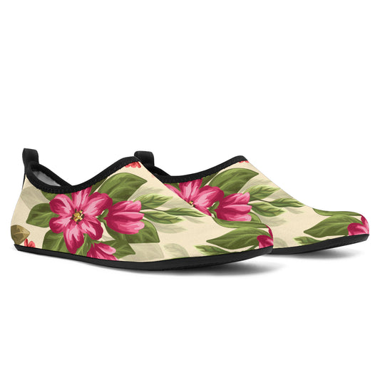 Summer Floral Pattern Print Design SF08 Aqua Water Shoes