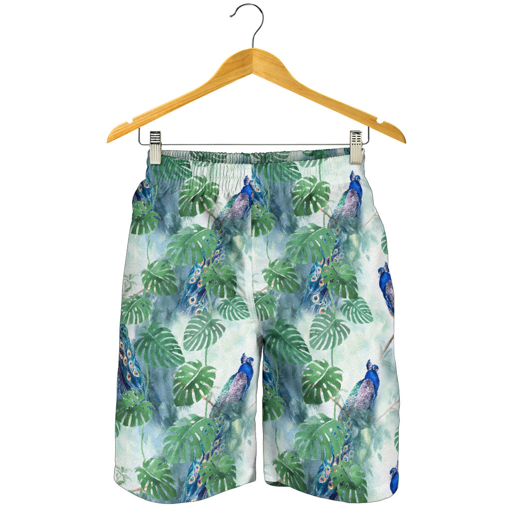 Peacock Pattern Print Design A02 Mens Shorts