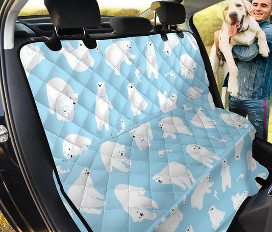 Polar Bear Pattern Print Design PB01 Rear Dog  Seat Cover