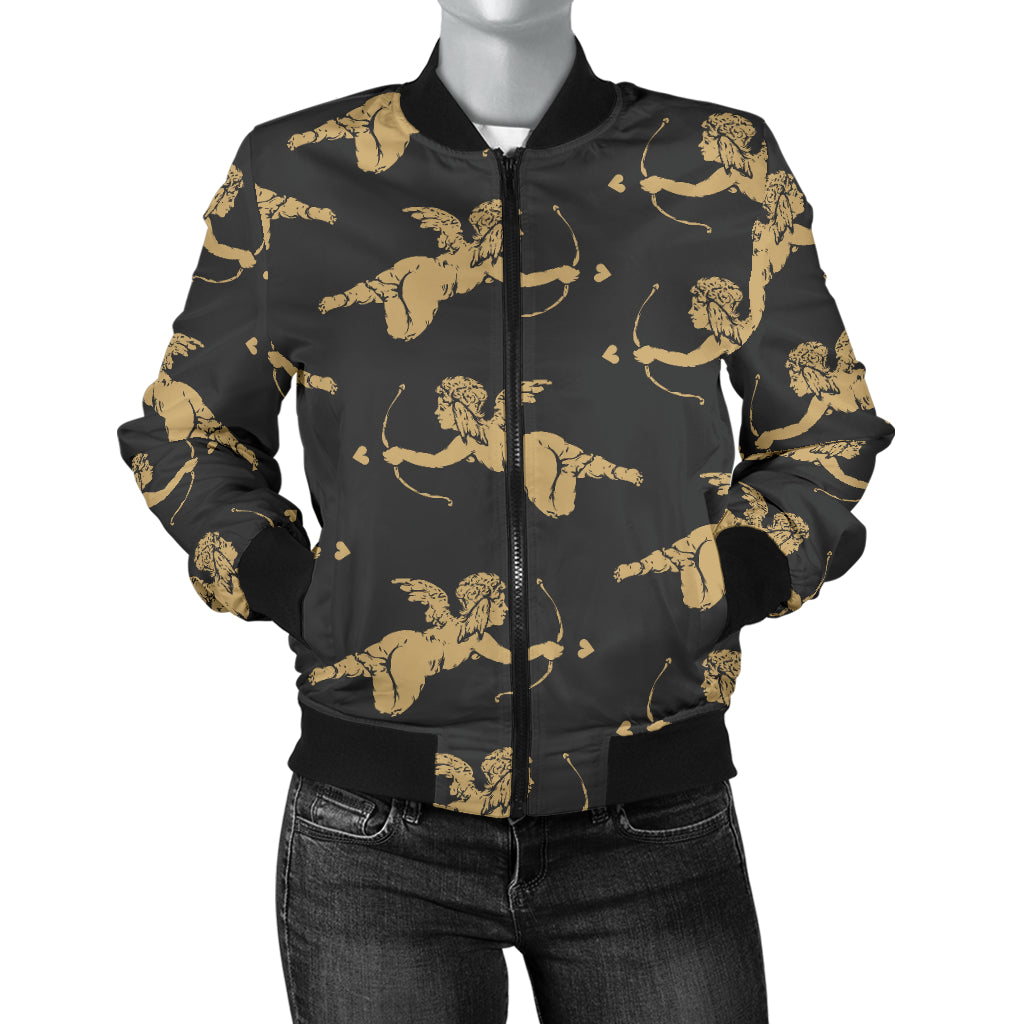 Cupid Pattern Print Design 02 Women's Bomber Jacket