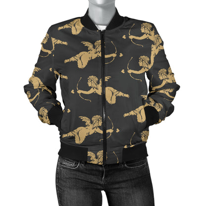 Cupid Pattern Print Design 02 Women's Bomber Jacket