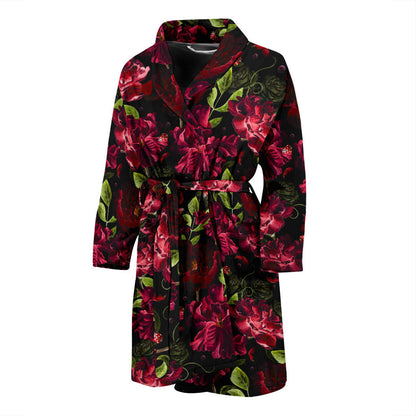 Iris Pattern Print Design IR03 Men Bathrobe