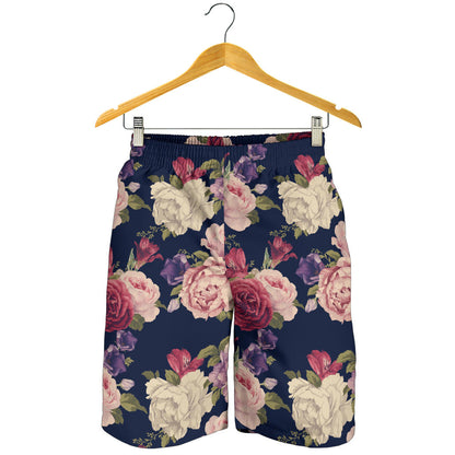 Peony Pattern Print Design PE03 Mens Shorts
