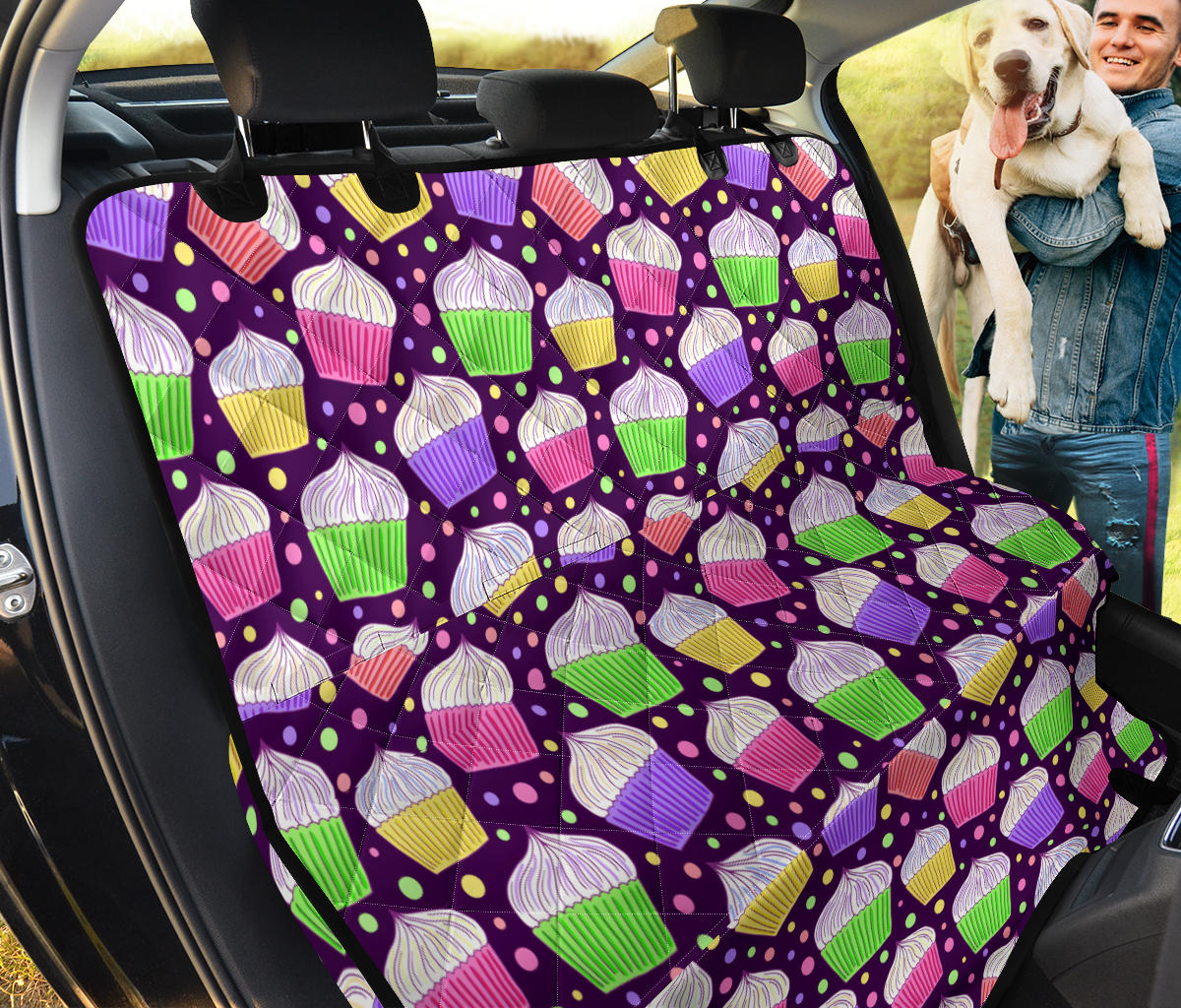 Cupcake Pattern Print Design CP07 Rear Dog  Seat Cover