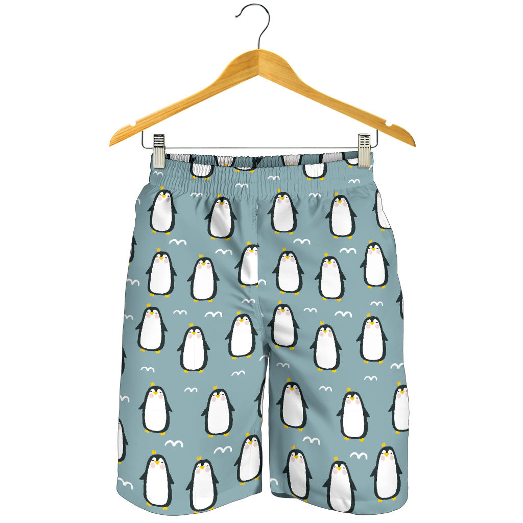 Penguin Pattern Print Design A02 Mens Shorts