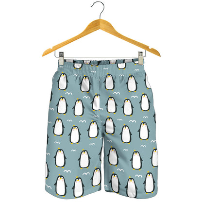 Penguin Pattern Print Design A02 Mens Shorts