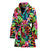 Heliconia Pattern Print Design HL02 Women Bathrobe