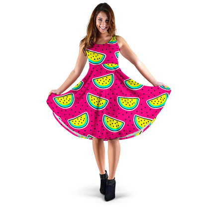 Watermelon Pattern Print Design WM04 Midi Dress