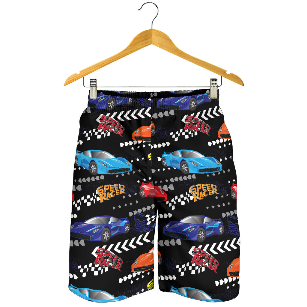 Racing Pattern Print Design A05 Mens Shorts