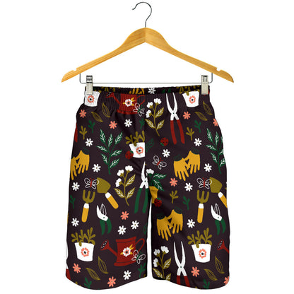 Gardening Pattern Print Design G05 Mens Shorts
