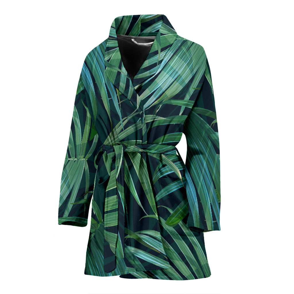 Tropical Flower Pattern Print Design TF011 Women Bathrobe