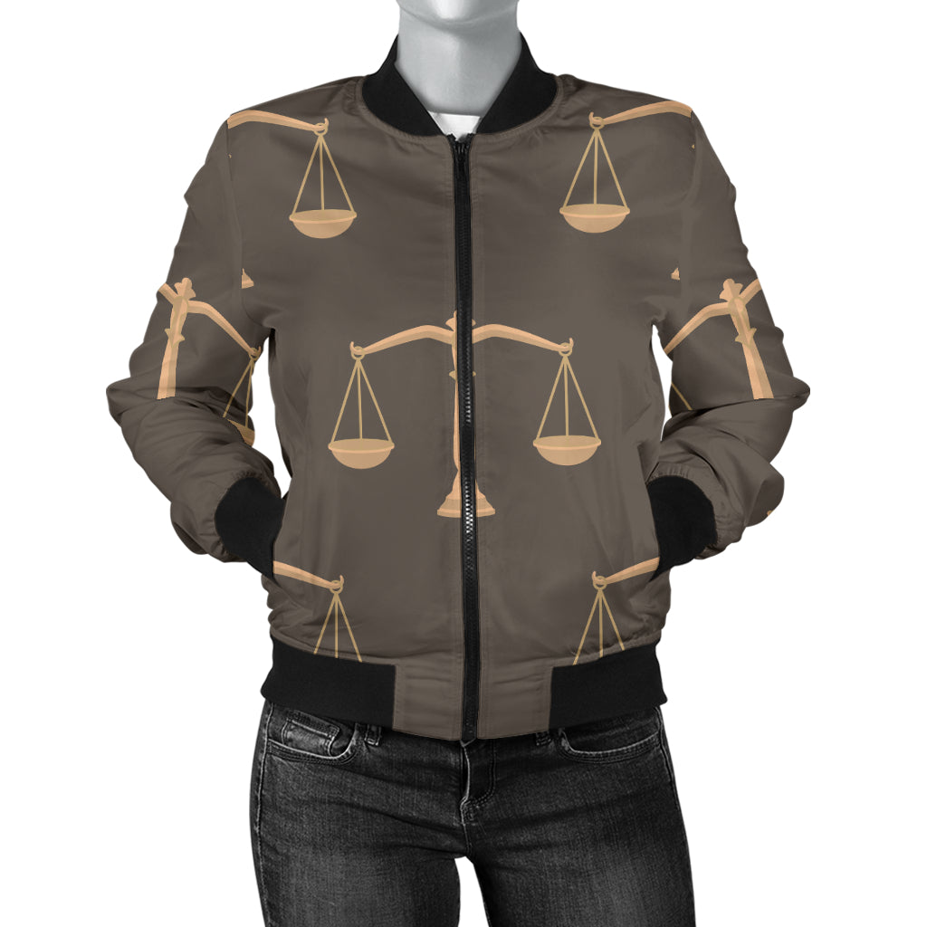 Libra Pattern Print Design 01 Women's Bomber Jacket