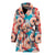 Dahlia Pattern Print Design DH05 Women Bathrobe