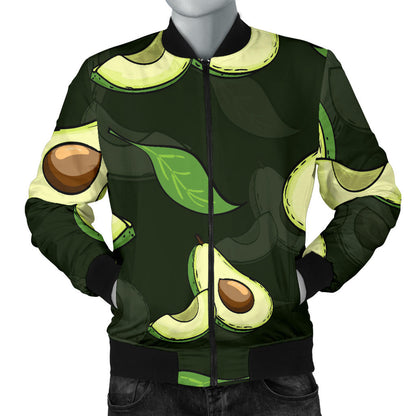 Avocado Pattern Print Design AC07 Men Bomber Jacket