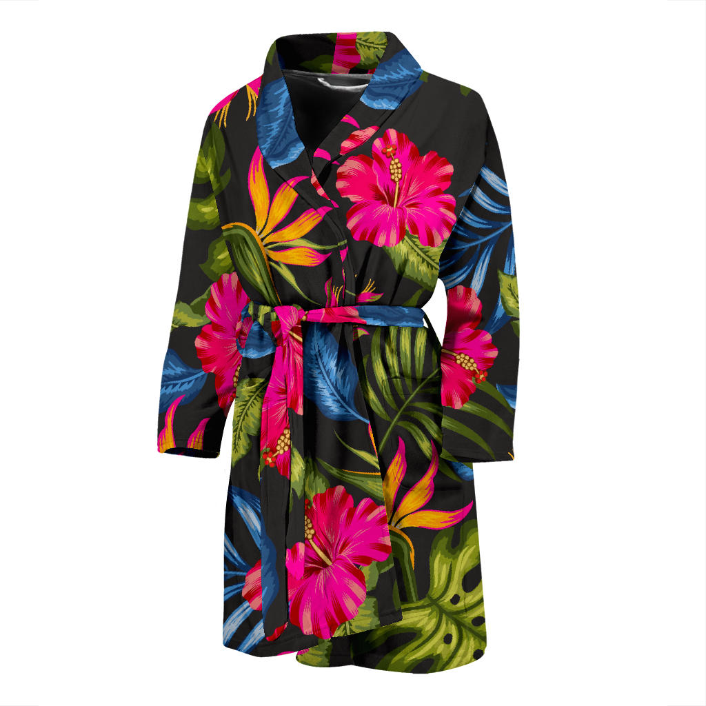 Bird Of Paradise Pattern Print Design BOP014 Men Bathrobe