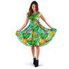 Pineapple Pattern Print Design PP010 Midi Dress