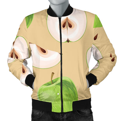 Apple Pattern Print Design AP07 Men Bomber Jacket