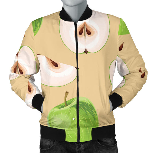 Apple Pattern Print Design AP07 Men Bomber Jacket