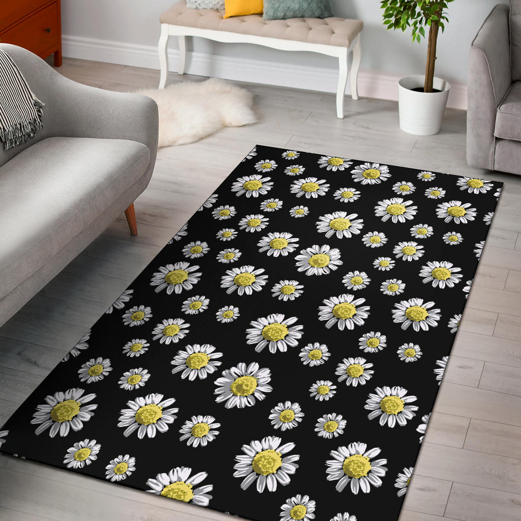 Daisy Pattern Print Design DS01 Area Rugs