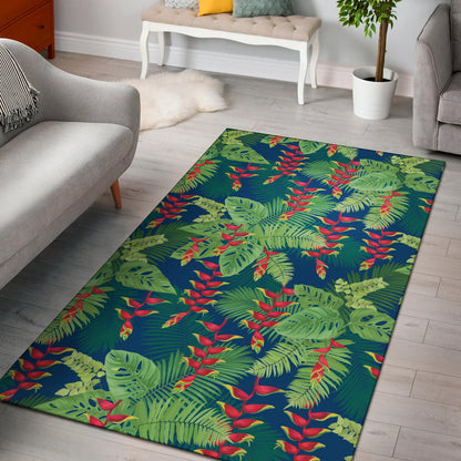 Heliconia Pattern Print Design HL08 Area Rugs