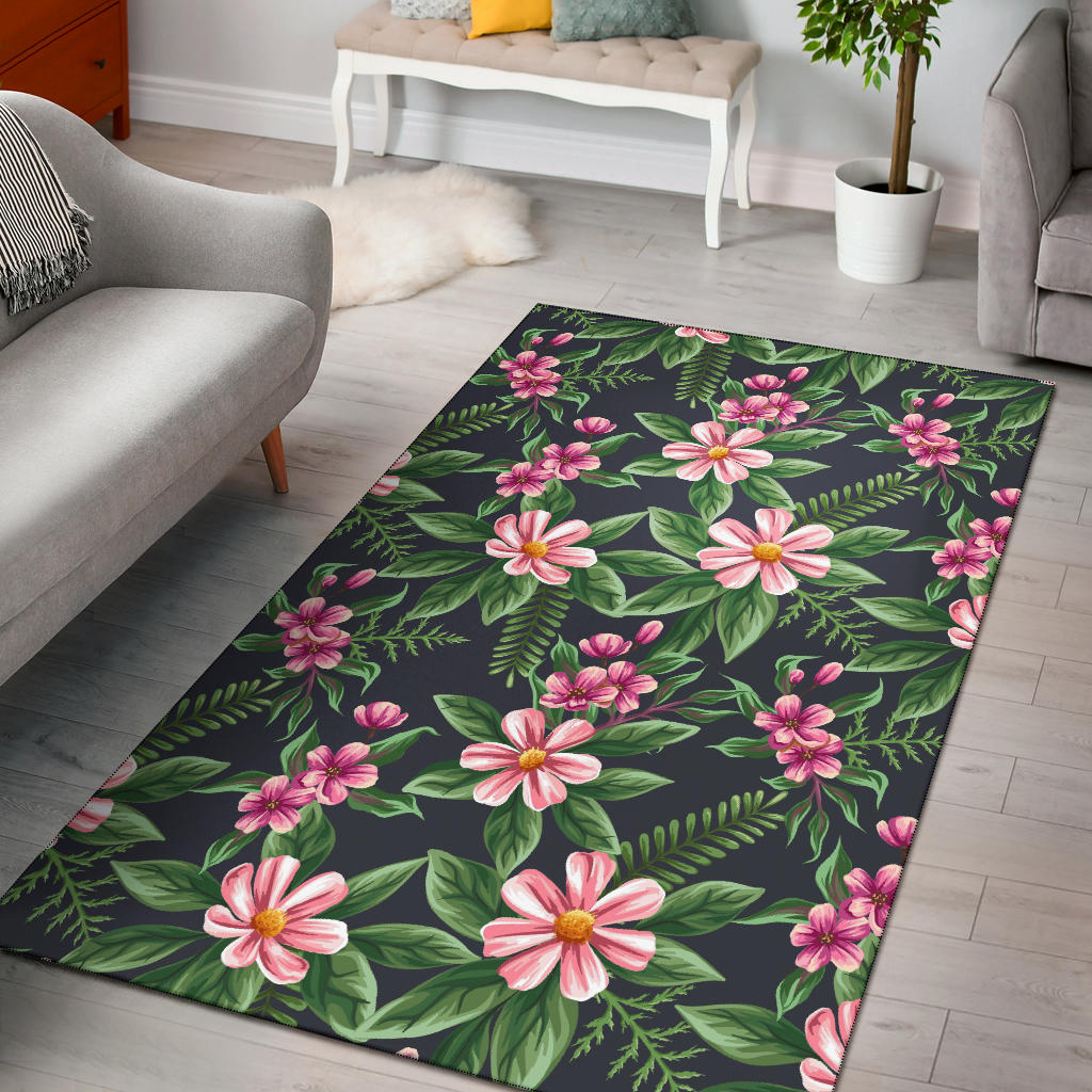 Summer Floral Pattern Print Design SF010 Area Rugs