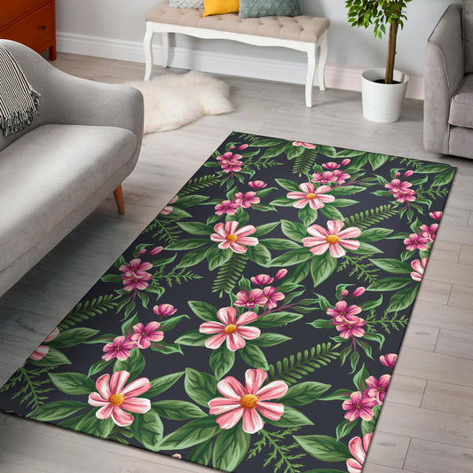 Summer Floral Pattern Print Design SF010 Area Rugs