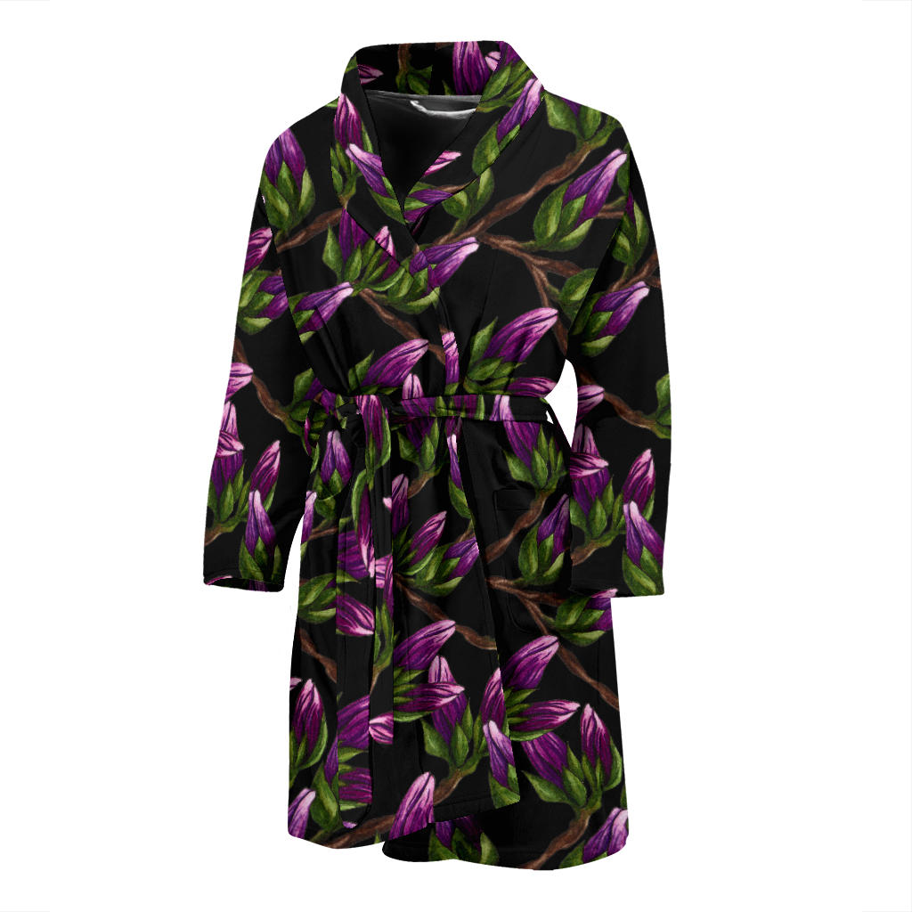 Magnolia Pattern Print Design MAG010 Men Bathrobe