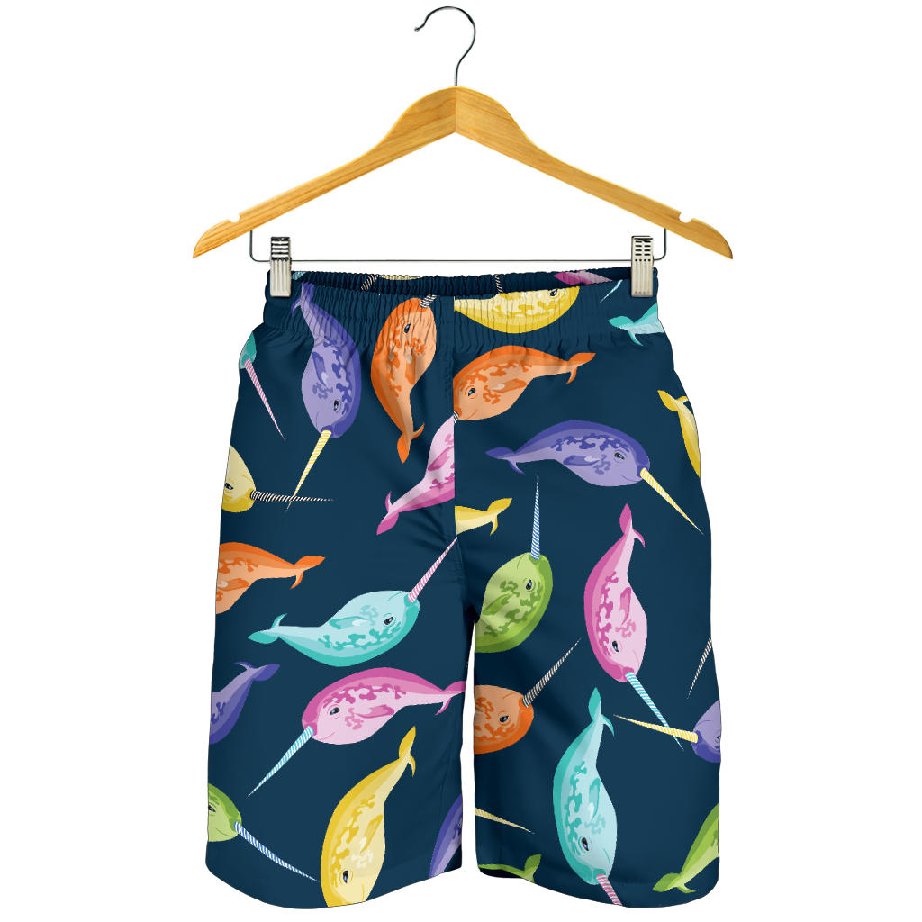 Narwhal Colorful Pattern Print Design 03 Mens Shorts
