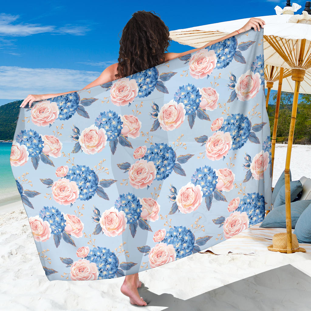 Hydrangea Pattern Print Design HD06 Sarong Pareo Wrap