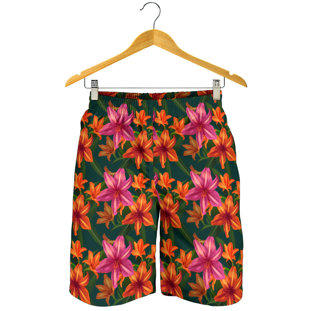 Amaryllis Pattern Print Design AL01 Mens Shorts