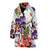 Pansy Pattern Print Design PS06 Women Bathrobe