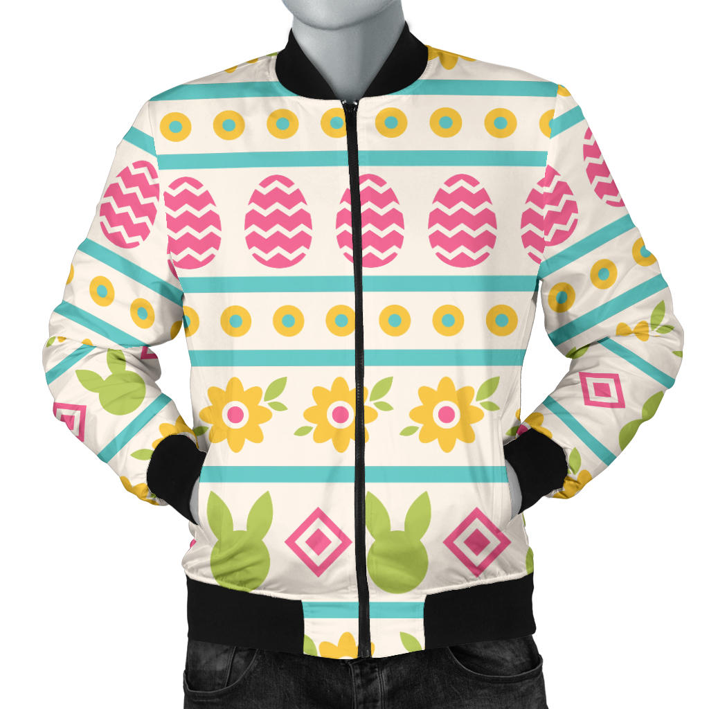 Easter Eggs Pattern Print Design RB016 Men Bomber Jacket