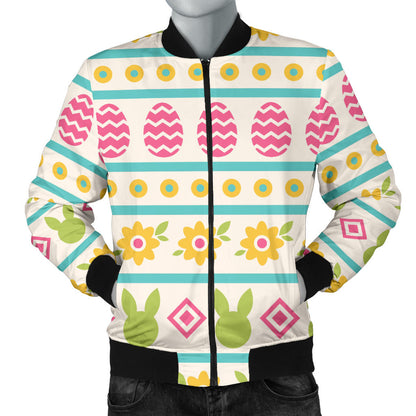Easter Eggs Pattern Print Design RB016 Men Bomber Jacket
