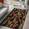 Heliconia Pattern Print Design HL01 Area Rugs