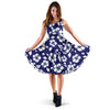Hibiscus Pattern Print Design HB010 Midi Dress