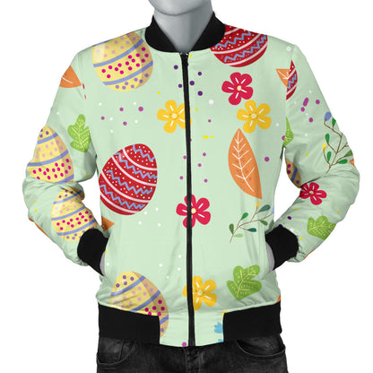 Easter Eggs Pattern Print Design RB07 Men Bomber Jacket