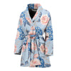 Hydrangea Pattern Print Design HD06 Women Bathrobe