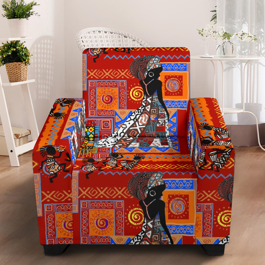 African Print Pattern Armchair Slipcover