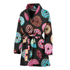 Donut Pattern Print Design DN02 Women Bathrobe