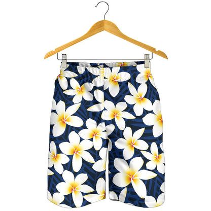 Plumeria Pattern Print Design PM026 Mens Shorts