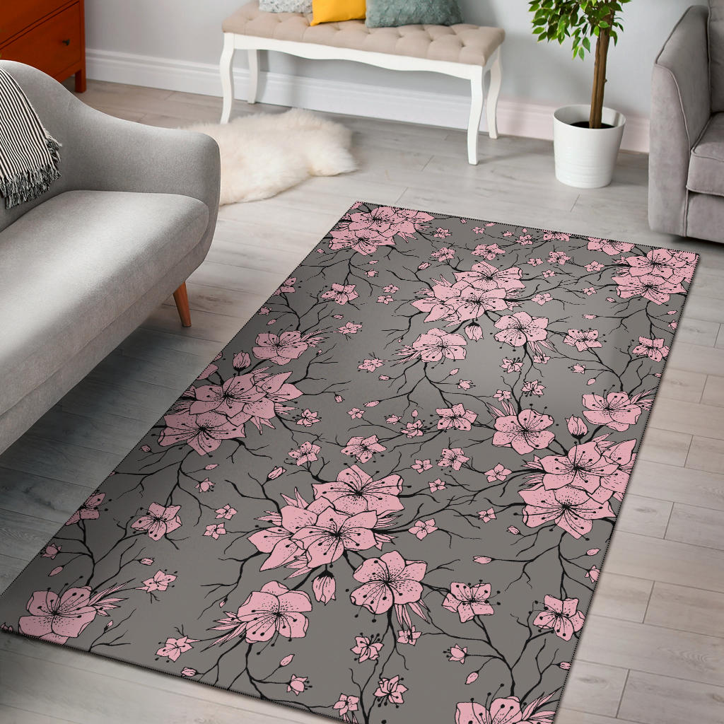 Cherry Blossom Pattern Print Design CB05 Area Rugs