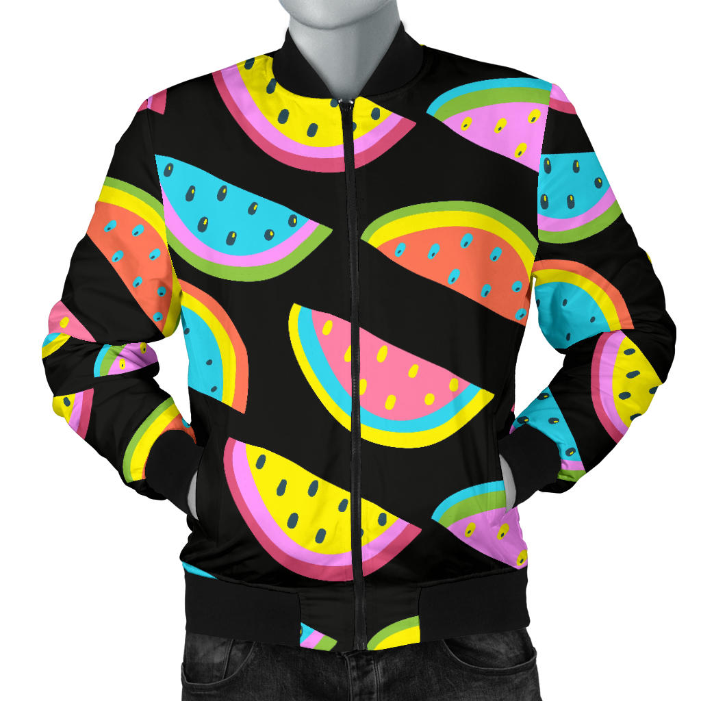Watermelon Pattern Print Design WM08 Men Bomber Jacket