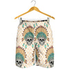 Indian Skull Pattern  Mens Shorts